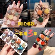 Headband Womens 2021 New Internet Celebrity Simple Hair Rope Temperament Rubber Band Hair Band Versatile Leather Cover Headgear