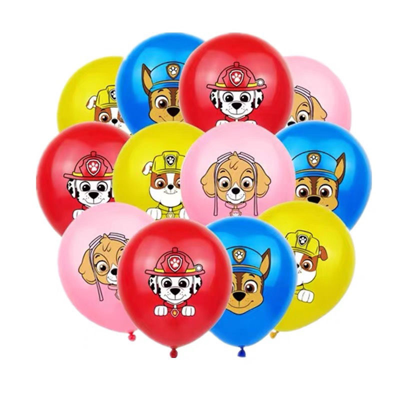 12inch Thickened Paw Patrol Balloons Gift for Children Cartoon Birthday Party Colorful Decorations Various Toys Wholesale Decoration