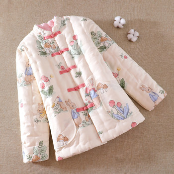 Pure cotton handmade cotton coat for women thickened warm and loose chinese tops cold-proof jacket winter winter cotton jacket Pure cotton handmade cotton coat for women thickened warm and loose chinese tops cold-proof jacket winter winter cotton jacket