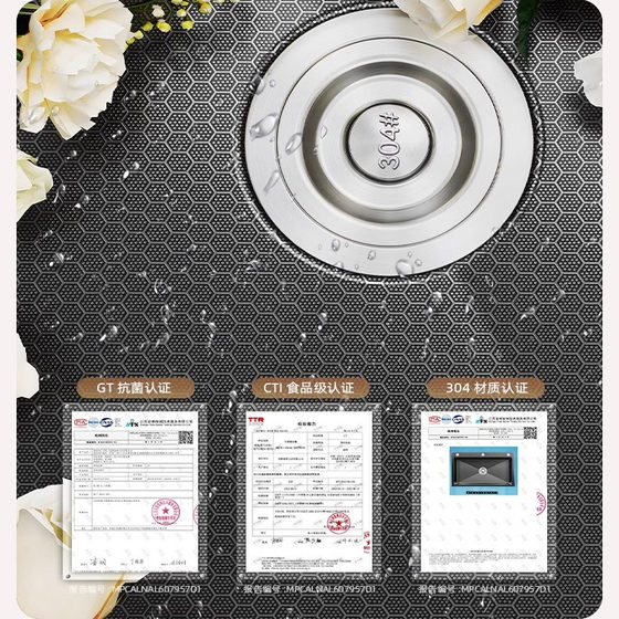 Jomow Sink Large Single Bowl Double Bowl Converted to Single Bowl Thickened Sus304 Stainless Steel Kitchen Sink Above Counter, Undermount, and under Counter