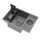 Sus304 Hidden Cup Washer Sink Nano Bar Coffee Shop Milk Tea Western Kitchen Island Mini Single Tank