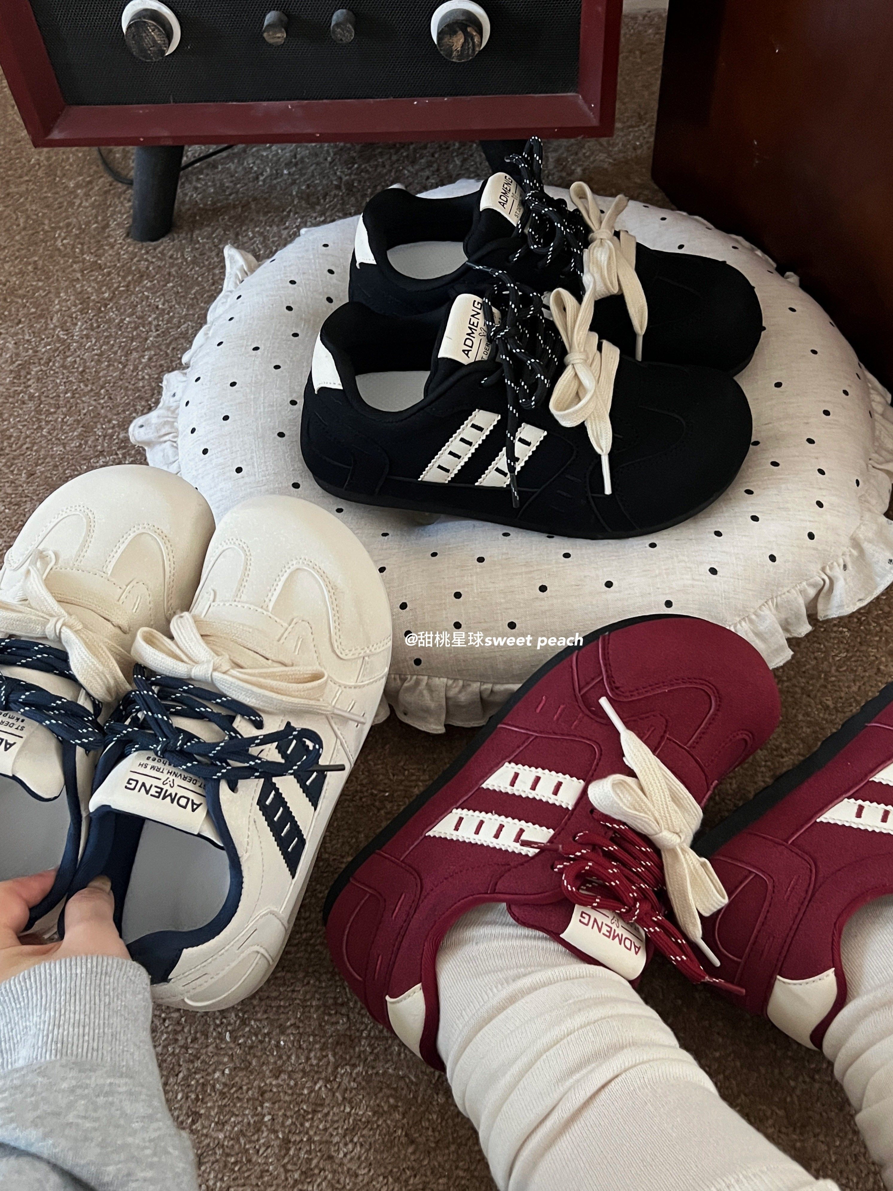 Black Moral Training Shoes for Women, 2026 Spring New Style Student Shoes, Retro Small Black Shoes, Trendy Sports Casual Sneakers