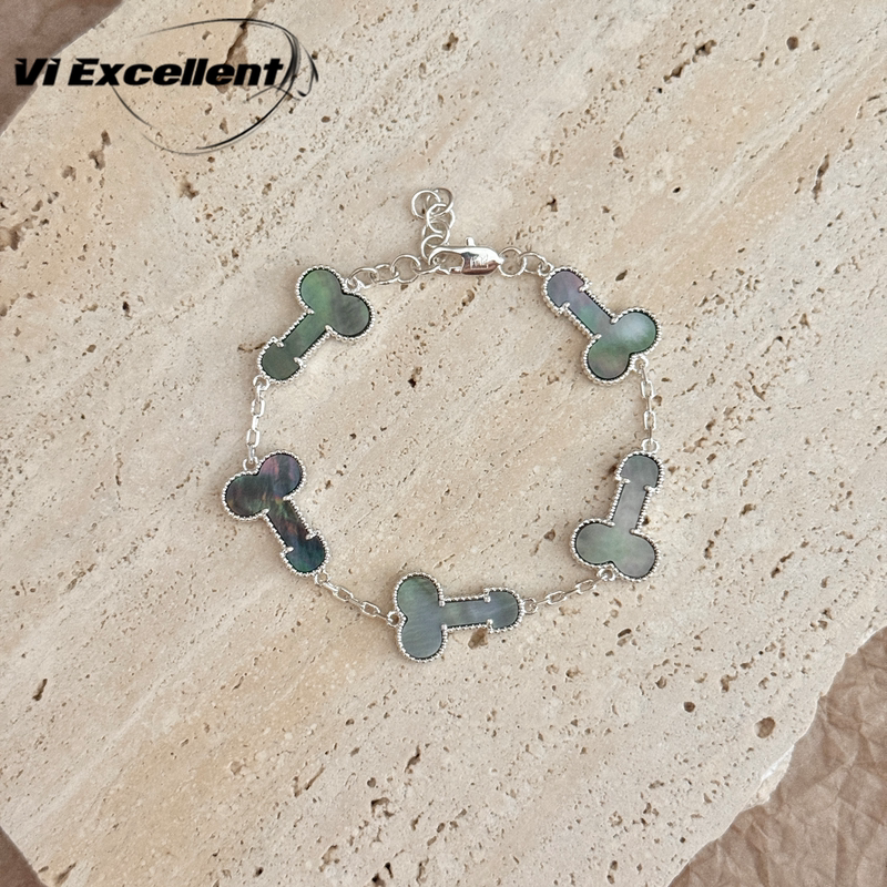 [in Stock] Independent Design Dickya Bao Gray Mother-Of-Pearl Bracelet Unisex Simple Versatile Jewelry Personalized Gift