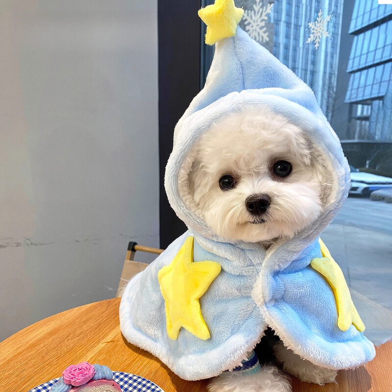 Dog Clothes for Autumn, Small Dog Capes, Cloaks, Small Dog and Cat Pet Robes, Winter Sleepwear, Blankets