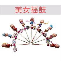 Street stall temple fair puppet hand drum colorful cartoon drum good sale childrens toy puppet hand drum drum