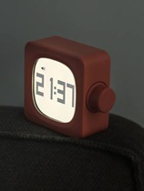 Retro square alarm clock luminous silent student new bedside wake-up light rechargeable smart mini alarm clock