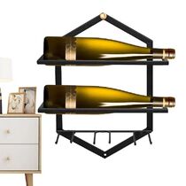 Decorative Wine Holder Heavey Dty Wine Bottle and Glass