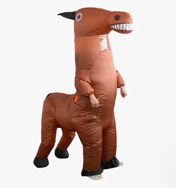 Funny Cartoon Mascot Costume, Quirky Walking Animal Doll Prop Outfit, Half-Beast Centaur Inflatable Stage Costume