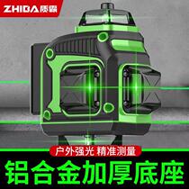 German 12-line green light level meter 16-line blue light high-precision automatic line marking infrared laser wall-mounting meter outdoor