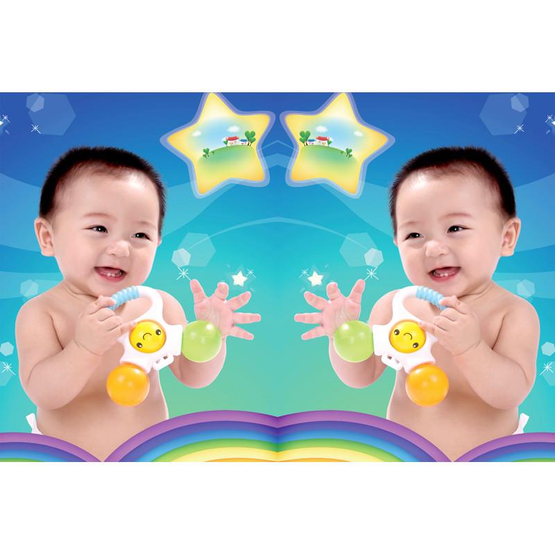 Adorable male baby pictures wedding house wall paste painting Longfeng twins child care poster baby picture report baby as early as photo-Taobao