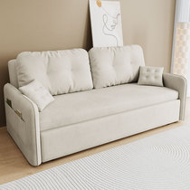 2024 New Small Apartment Sofa Bed Folding Dual-Purpose Living Room Cream Style Double Multifunctional Retractable Internet Celebrity Sofa