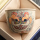 Pure hand-painted lion awakening underglaze color ceramic tea cup for men and women to gather wealth master cup single cup high-end personal tea set
