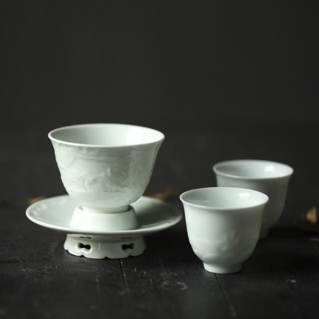 Jingdezhen high-end handmade ceramic imitation Song Dynasty tea cup master cup single cup high-end personal tea Kung Fu tea cup