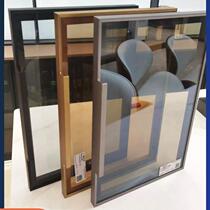 Extremely simple glass cabinet door narrow side aluminium frame upturned glass door dining side cupboard wine cabinet bookcase cabinet door overwhite long iridescent screen