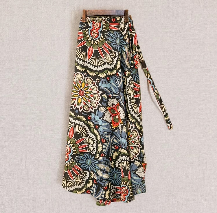 One-Piece Skirt with Irregular Laces, Beach Skirt, High Waist Slit Hip-Covering Skirt, Ethnic Style Dai Wrap Skirt One-Piece Skirt with Irregular Laces, Beach Skirt, High Waist Slit Hip-Covering Skirt, Ethnic Style Dai Wrap Skirt