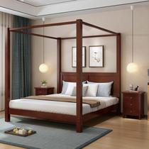 Canopy bed solid wood bed classical furniture Chinese style bed Ming and Qing Dynasty antique four-poster bed B&B inn bed Babu Yuedong bed