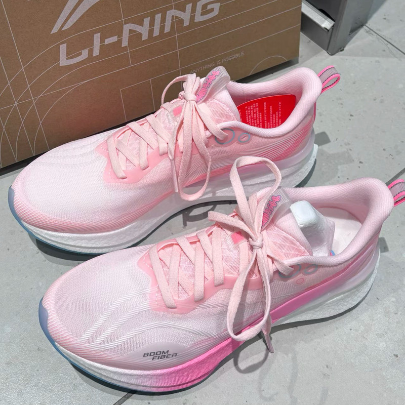 Li-Ning Chitu 8 Pro Women's Running Shoes 2026 New Model Cherry Blossom Pink Panda Breathable Mesh Sports Shoes Running Shoes
