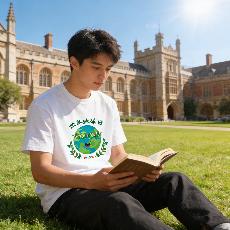 Protect the Environment, Green Transportation, Low-Carbon World, Earth Day, Family Outfits, Activities, Performances, Children's and Adult Short-Sleeved T-Shirts