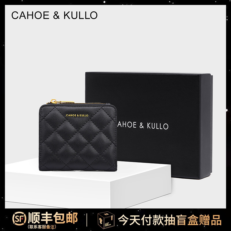 Official Website Small C&K official store Genuine Leather Short Wallet for Women 2026 New Model High-End Cowhide Coin Purse Card Holder