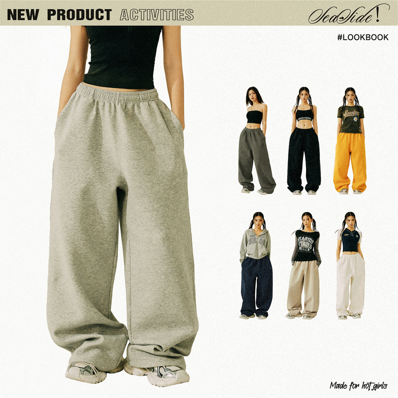 Seasidestar Hip-Hop Streetwear Brand Hip-Hop Street Simple Ankle-Tied Sweatpants American Jazz Dance Casual Pants Seasidestar Hip-Hop Streetwear Brand Hip-Hop Street Simple Ankle-Tied Sweatpants American Jazz Dance Casual Pants