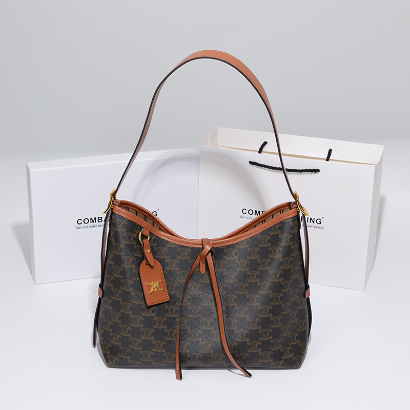 Combatc&King Underarm Bag for Women 2026 New Model Arc De Triomphe Monogram Tote Commuter Large Capacity Crossbody Bag