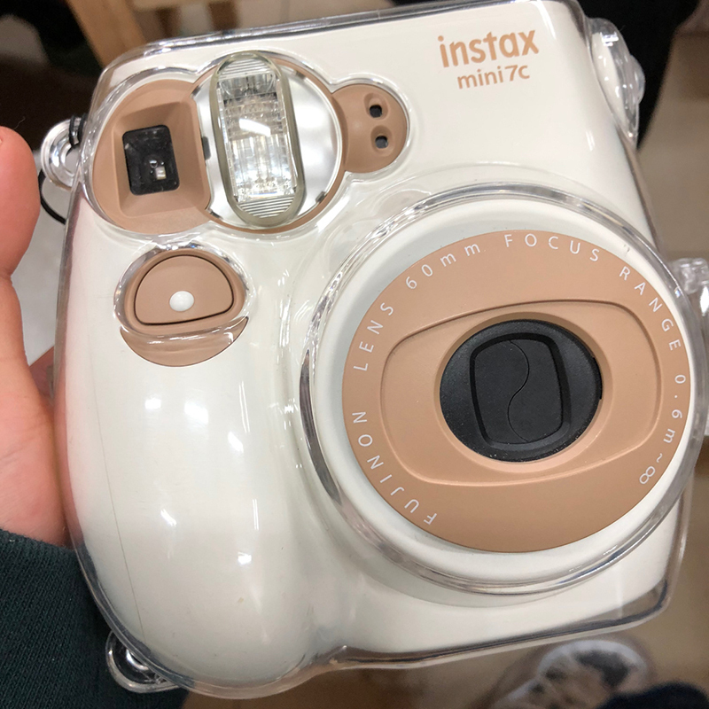 [Mini7C7S Transparent Shell] Instax Crystal Shell Instant Camera Hard Shell Protective Case Accessories