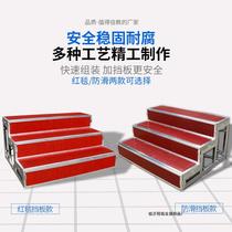 Chorus steps three-layer movable folding school group photo stage kindergarten music stool solid wood chorus stage