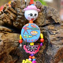 Yunnan Ethnic Dongba Grass Hat Small Drum Embroidery Bell