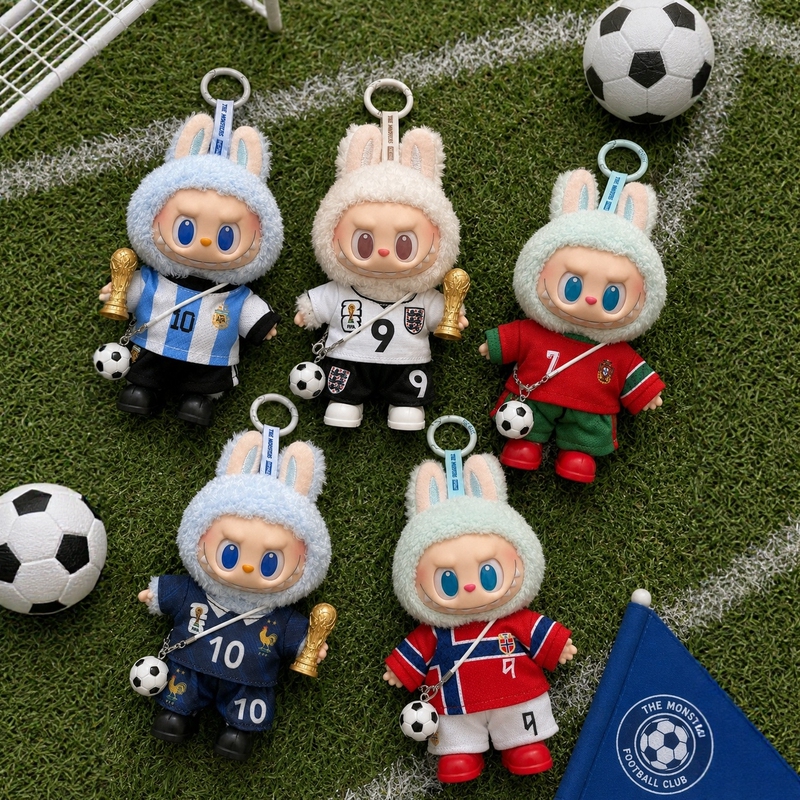 No Doll】Suitable for 17cm Labubu World Cup Hercules Cup Cristiano Ronaldo Haaland Doll Football Doll Clothes Accessories