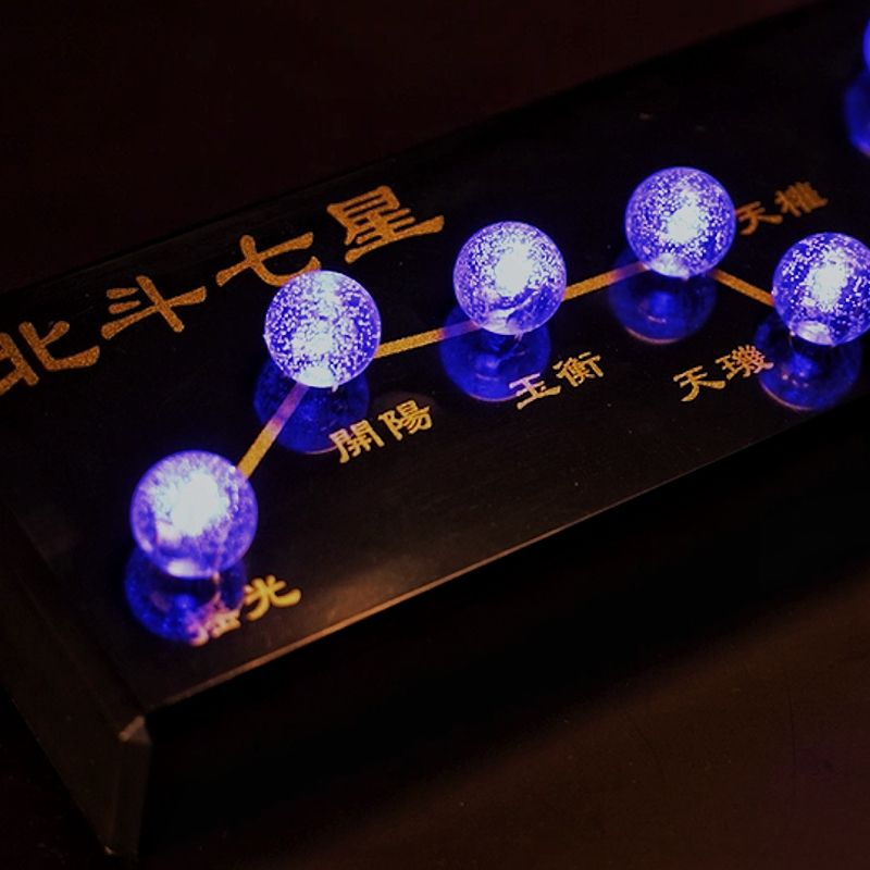 Plug-in Type LED North Bucket Seven Stars Electronic Lights Blue Light Green Light Green Wenchang Career Seven Stars arrangement props Changming Lamp-Taobao