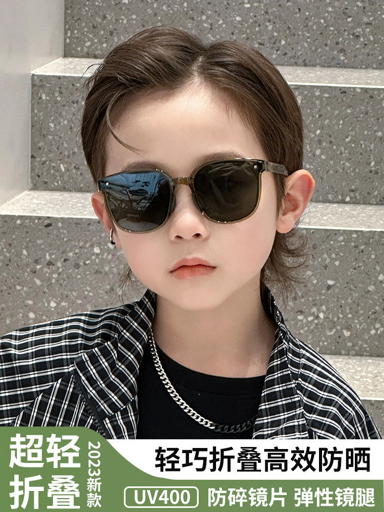 Charred official flagship store official web children sunglasses boy foldable baby polarized glasses anti-UV ultralight-Taobao
