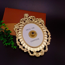 New metal French doorbell retro champagne creative ornaments living room decoration ornaments