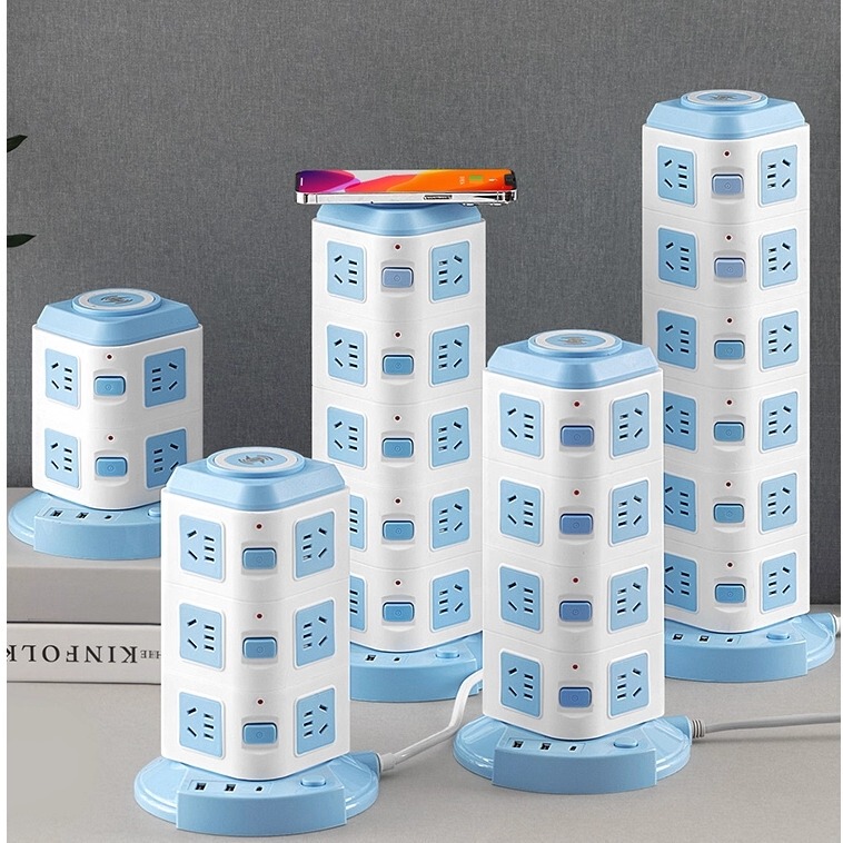 Authentic Official Vertical Tower-Shaped Smart Charging Power Strip with USB Socket Board, Multi-Functional Power Strip with Multiple Sockets Authentic Official Vertical Tower-Shaped Smart Charging Power Strip with USB Socket Board, Multi-Functional Power Strip with Multiple Sockets