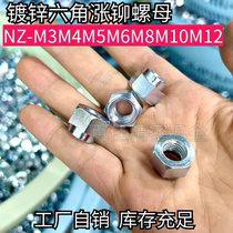 Carbon steel galvanized hexagonal rivet nut m3m4m5m6m8m10 toothless step nut sheet metal fastener NZ