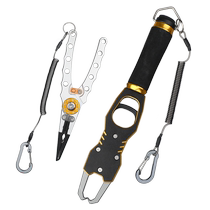 Fish control device with weighing control large object prevention lightweight aluminum alloy road sub-fish control pliers with scale fishing hook pliers set