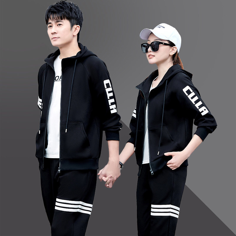 Mynex Sports Suit Men's Spring Couple's Sportswear Men's and Women's Loose Hooded Sweatshirt Casual Running Wear