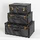 Cloakroom storage box handheld storage box leather retro storage box model room storage box decorative ornaments