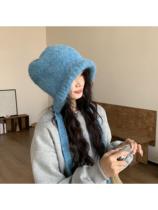 Wool Solid Color Bag Hat Autumn and Winter Strap Ear Protection Versatile Face Showing Small Warm Candy Color Cute Knitted Hat for Women