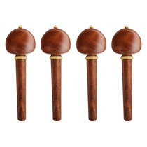 High-grade mahogany cello pegs four sets of mahogany inlaid boxwood violin knobs cello accessories shaft handles
