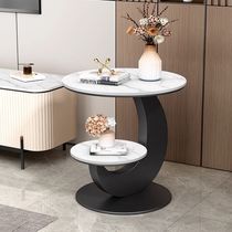 Light luxury side table living room sofa side table balcony small round table high-end creative small table simple household small coffee table