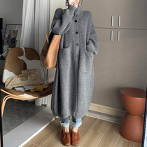 2023 Japanese and Korean autumn and winter new design thickened versatile loose lazy long sweater dress