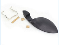 Violin jujube wood dyed black cheek rest violin base comes with front and back screws cork punching