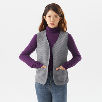 New four-season knitted thin womens waistcoat spring and autumn room colored cotton home womens vest vest 72009