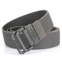 2021 New Black Multi-Color Elastic Woven Belt Mens Casual Single Loop Elastic Comfort Belt