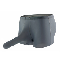 Elephant nose mens underwear bullet-type separated ice silk summer thin sexy boxer briefs bullet-type separated boxer briefs