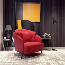 Modern bedroom living room simple lazy sofa leisure light luxury fabric small apartment single sofa office chair iron art