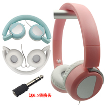 Electronic piano headphones compact school students practice electric piano headphones head-mounted candy-colored guitar headphones