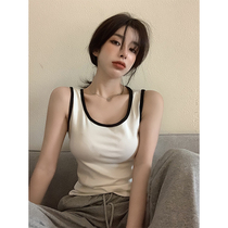 Fat MM extra large size 300 pounds camisole womens summer loose pure lust style outer wear inner sports bottoming top 2