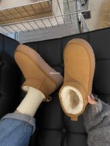 Fur-in-one snow boots for women winter plus velvet thickening and warmth 2023 new thick-soled slip-on Northeastern cotton shoes