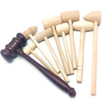 Small wooden mallet wooden hammer DIY installation hammer wooden hammer auction hammer wood hammer wooden handle hammer natural beech hammer